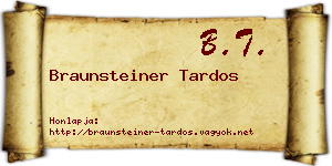 Braunsteiner Tardos névjegykártya